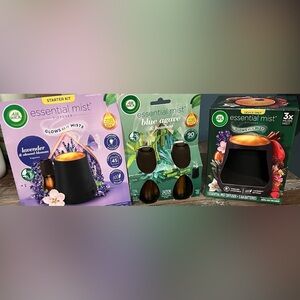 Air Wick Essential Mist Diffusers X 2 Units That Glow While Running & 3 Oil Vial